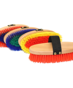 Spazzola dorso in legno lucido con passamano in nylon e fibre sintetiche