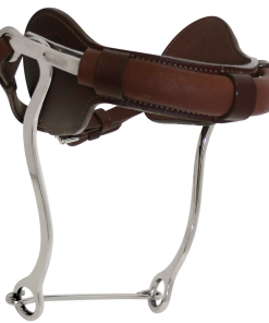 Hackamore inox rivestito in cuoio con sottobarbozzale