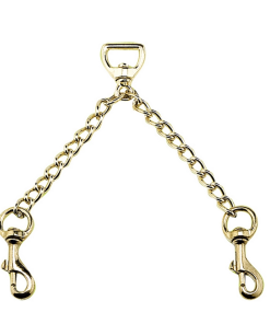 Catena con girella da 16cm in ottone lucido