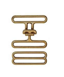 Completo coperta in ottone lucido 2pz maschio e femmina 50mm