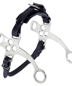Hackamore chiamate 3 fori con nasiera imbottita - Nero