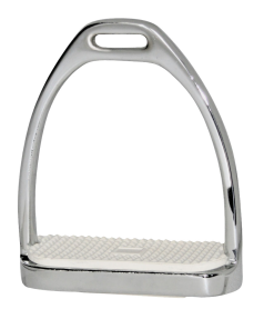 Staffe da adulto in ferro nichelato con pedane da 120 mm antiscivolo