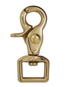 Moschettone in ottone lucido 16mm