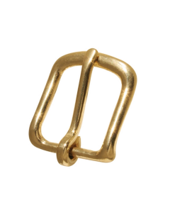 Fibbia in ottone lucido mezza tonda