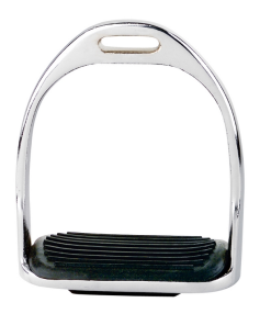 Staffe da ragazzo in ferro nichelato con pedane da 110 mm antiscivolo