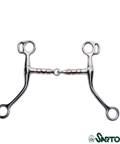 Imboccatura western snodata inox con rulli in rame - 135mm