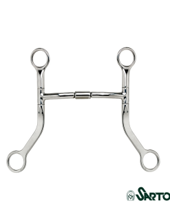 Imboccatura western con rullo 10mm con inserti in rame - 125mm