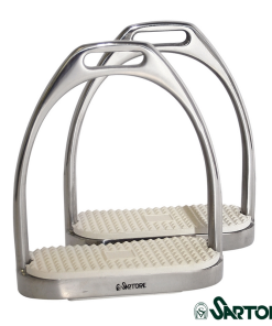 Staffa da 110 mm con pedane antiscivolo in acciaio inox