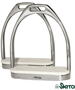 Staffe Sartore in acciaio inox con pedane base da 12 cm 