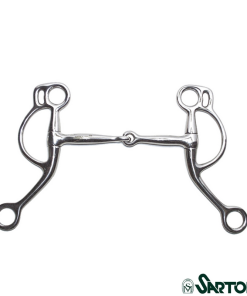 Imboccatura western piena 12mm inox snodata chiamata 185mm