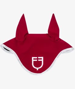 Cuffietta cavallo in tessuto tecnico con logo