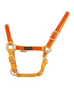 CAVEZZA IN NYLON CON RIPORTO COLORATO - Oro/Arancione