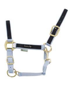 CAVEZZA IN NYLON CON RIPORTO COLORATO - Blu chiaro/Navy