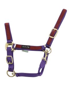 CAVEZZA IN NYLON CON RIPORTO COLORATO - Viola/Borgogna