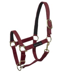 CAVEZZA IN NYLON CON RINFORZO IN PELLE - Borgogna