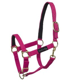 CAVEZZA IN NYLON CON RINFORZO IN PELLE - Fucsia