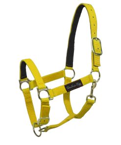 CAVEZZA IN NYLON CON RINFORZO IN PELLE - Giallo