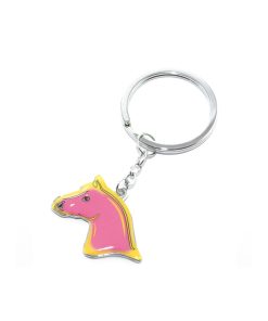 PORTACHIAVI TESTA DI CAVALLO COLORATA - Rosa