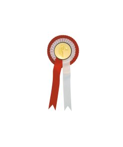 COCCARDA BICOLORE - Bianco/Rosso