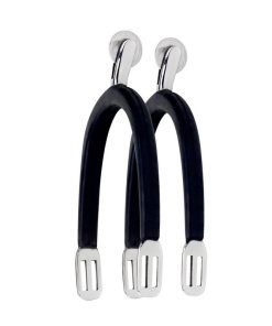 Speroni uomo 25 mm inox ricoperti in gomma con rotella liscia