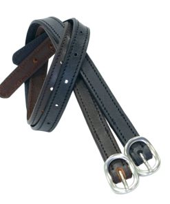 Cinturini speroni in pelle con cucitura