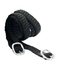 Cinturini per speroni premium in nylon intrecciato – Nero