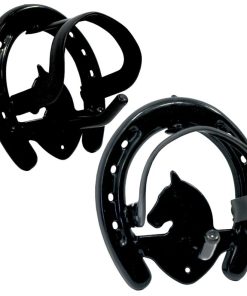 Portabriglia ferro e testa di cavallo in metallo plastificato