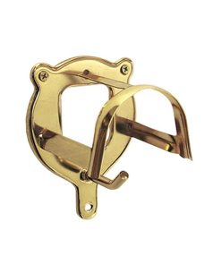 Portabriglia finitura ottonata in metallo sagomato completo di viti