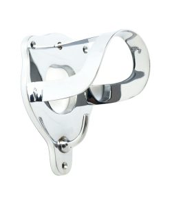 Portabriglia in ottone cromato di buona qualità con viti lucidato a mano