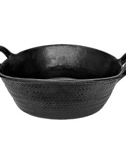 Secchio basso gomma con manici capacità 20 Litri nero flessibile