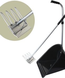 Pattumiera completa nera nuova paletta con piastra plastica/metallo