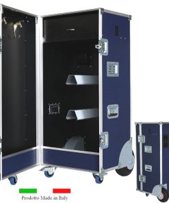 Baule per 2 selle inglesi laminato in legno marino 65X70X132H