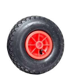 Ruota 260/85 pneumatica con cerchio rosso per bauli