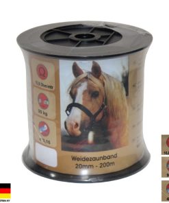 Fettuccia alta 2cm, 200m a 4 fili, colore arancio - Made in Germany