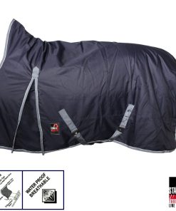 Coperta da paddock collo alto Winner da 300 gr - Blu