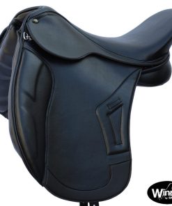 Sella Winner da dressage in cuoio sintetico - Nero