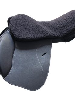 Copriseggio per sella inglese in agnello sintetico - Nero