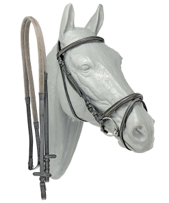 Testiera in cuoio, redini in gomma