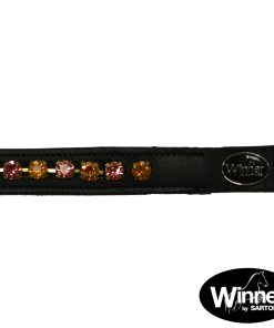 Frontalino con strass - Arancio/fucsia