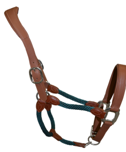 Cavezza in cuoio con lunghina tonda Distinto